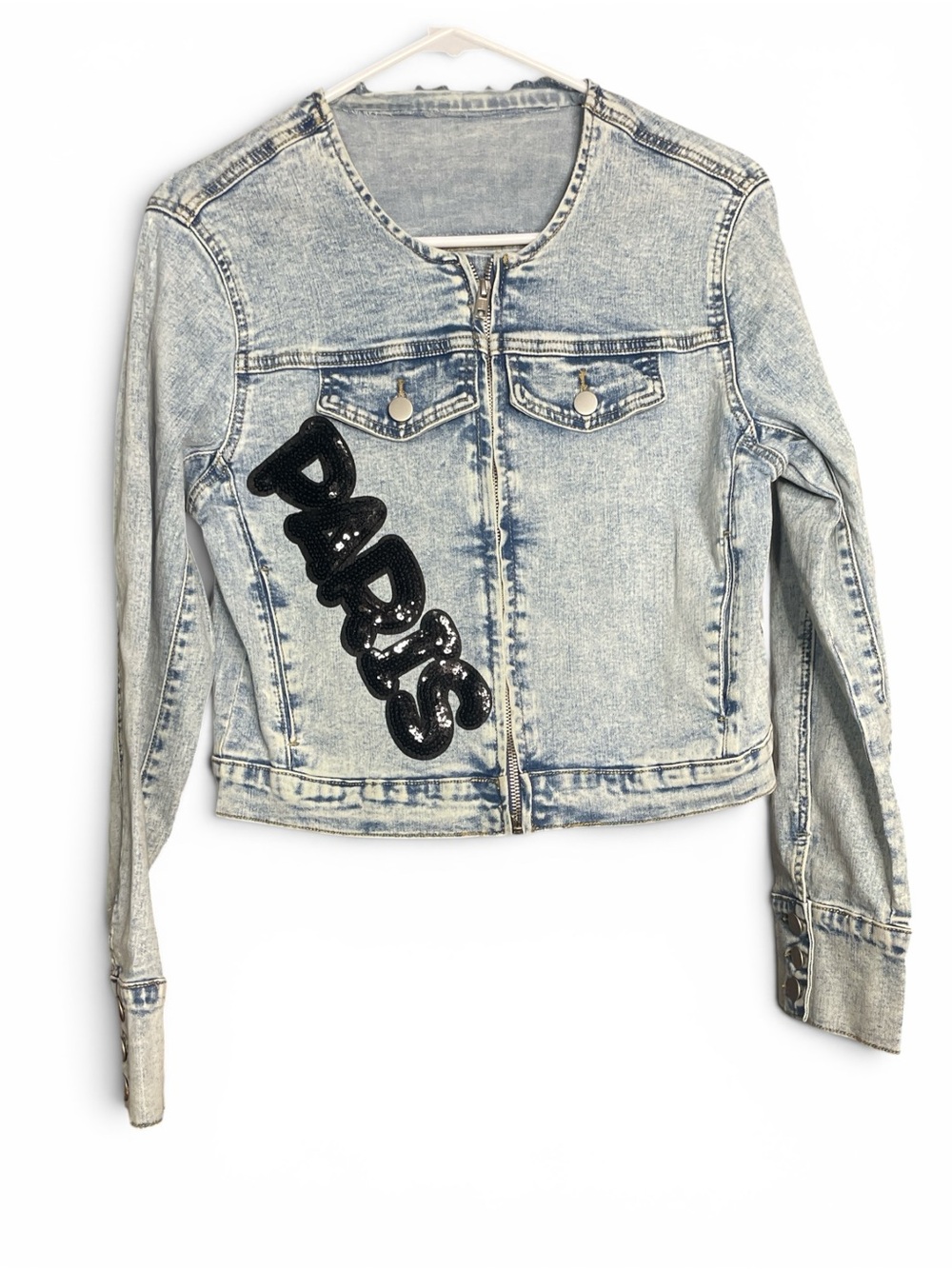 Womens up cycle denim jacket size L this jacket has stretch - Picture 5 of 5